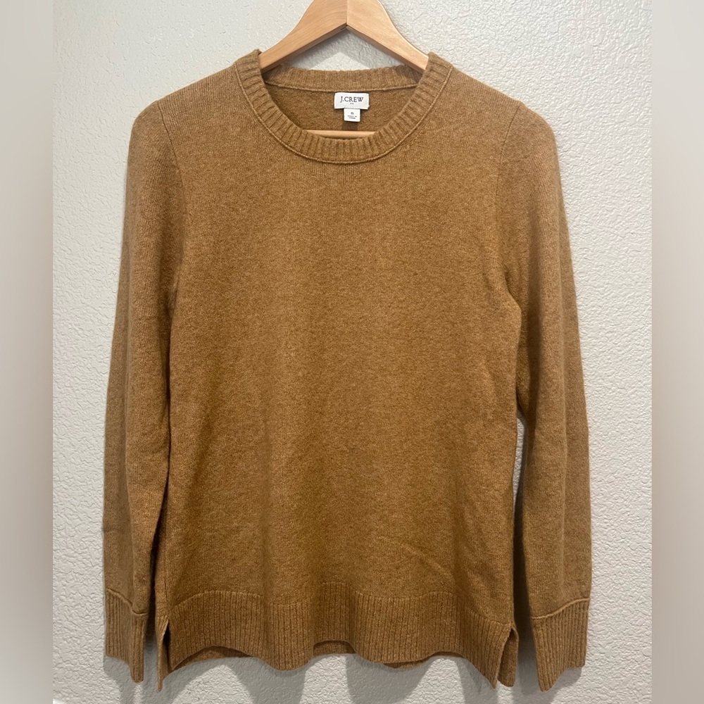 J Crew Factory Camel Crewneck Sweater, S
